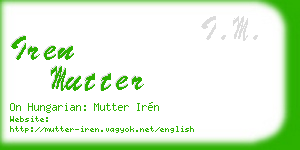 iren mutter business card